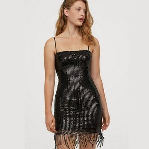 Sequined Dress w/ Fringe